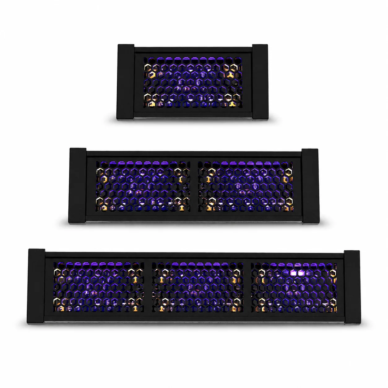 Short, medium, and long reptile light bar options