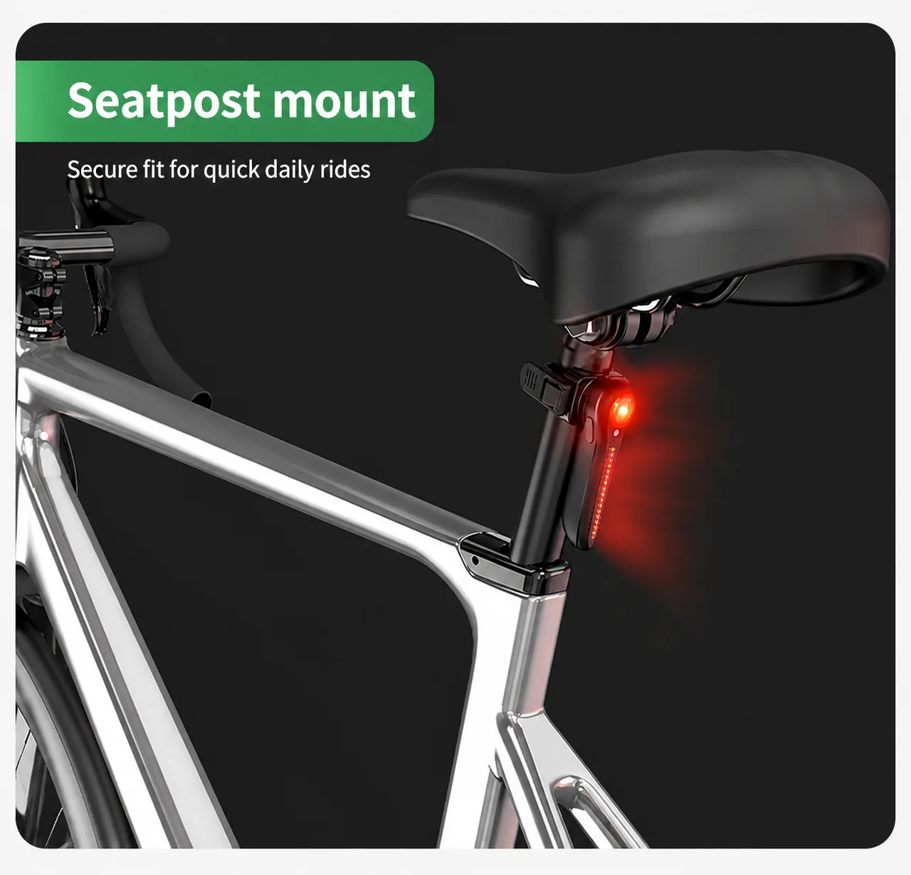 Seatpost mount board for the bicycle tail light