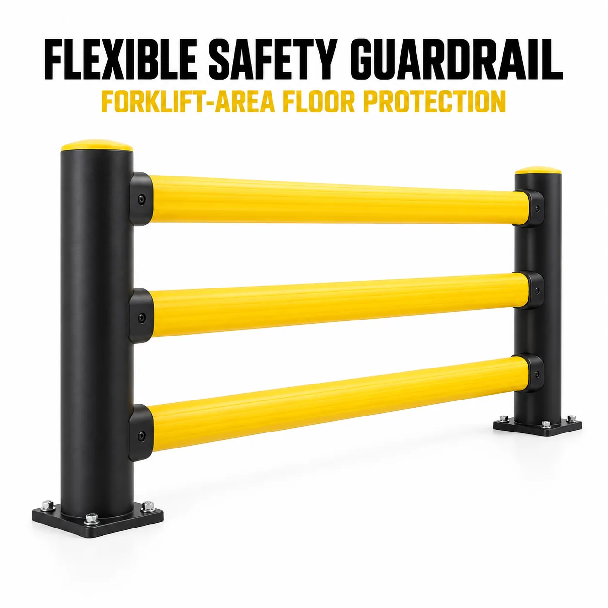 Flexible safety guardrail