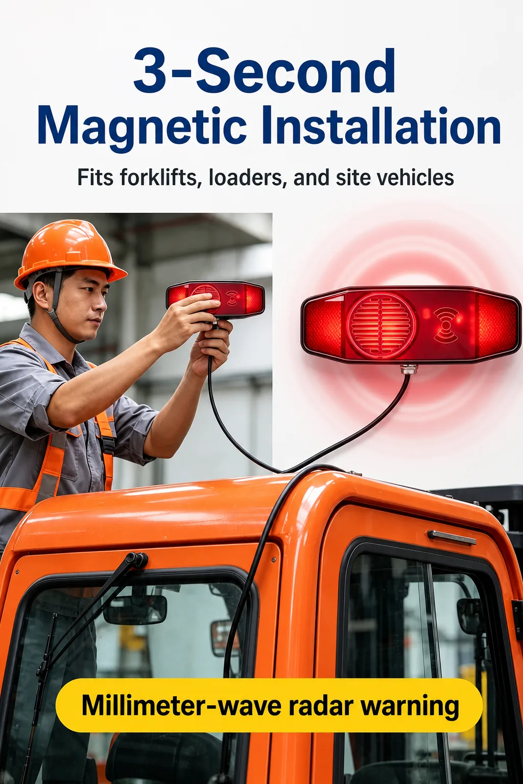 Quick installation board for the forklift tail light