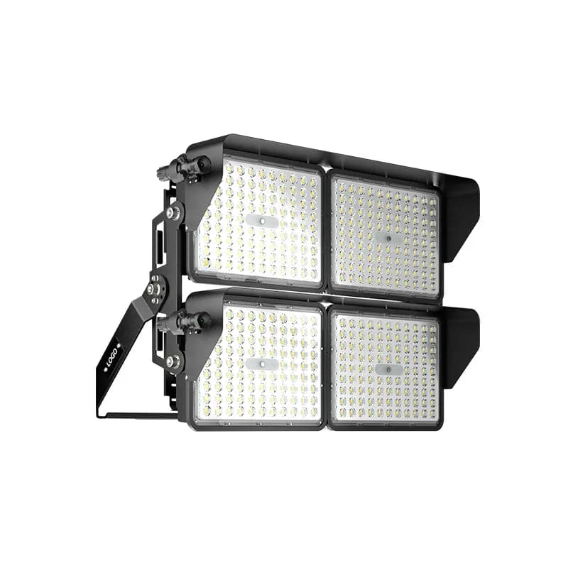 Front view of modular LED high mast light