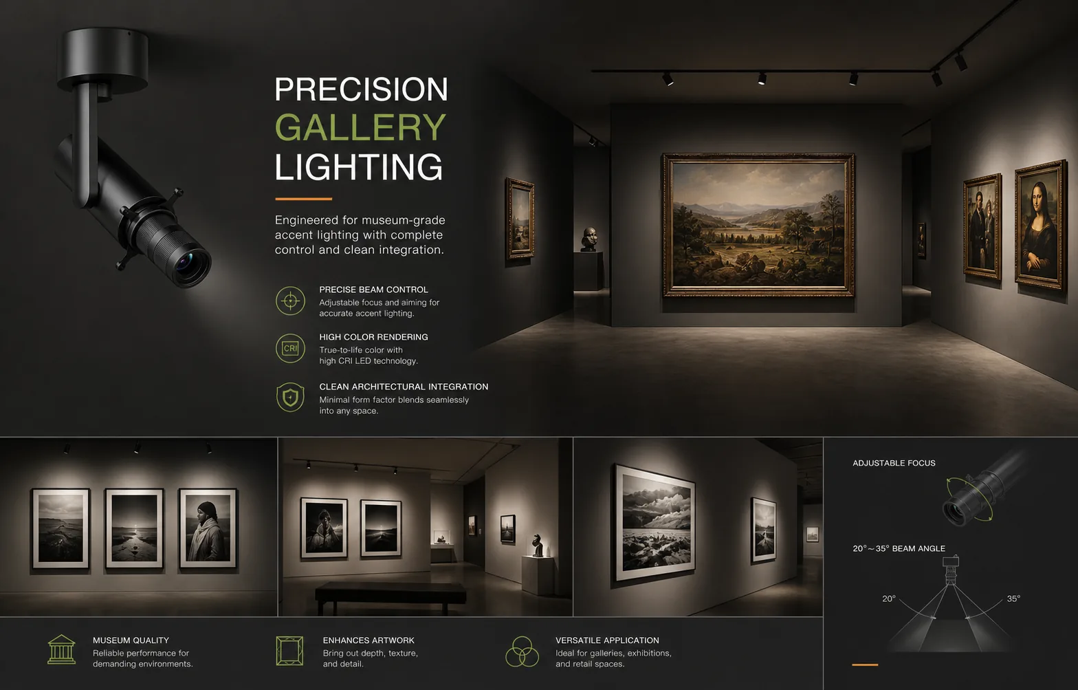 Museum zoom spotlight gallery application board