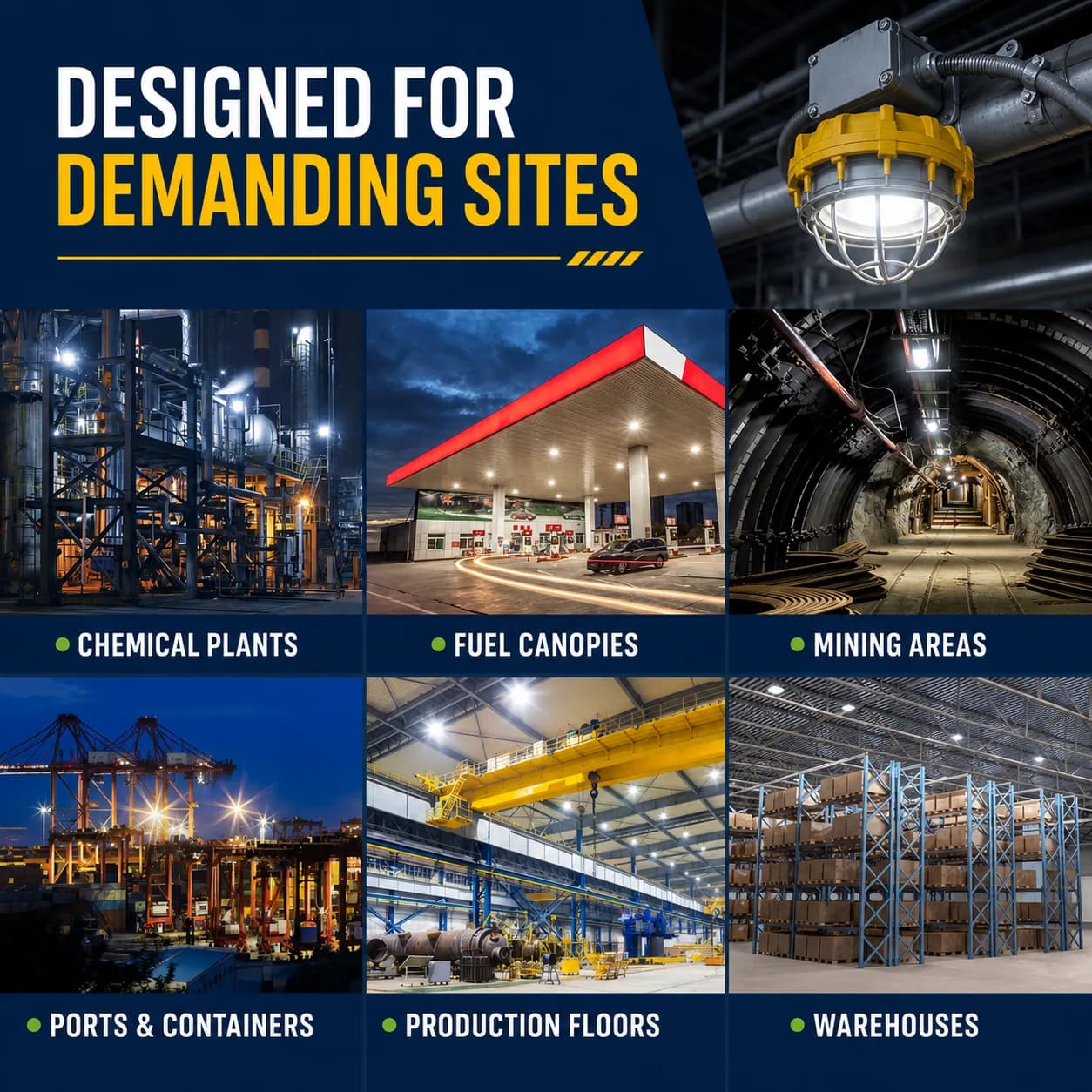 Applications for LED explosion-proof low-bay lighting