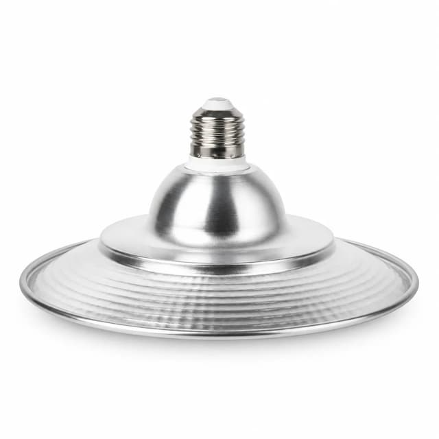 LED grow light reflector lamp on a pure white background