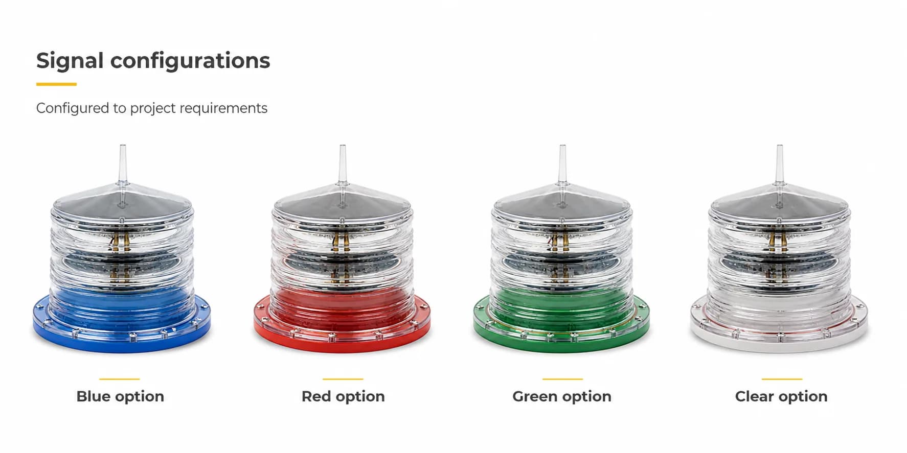 Signal configuration board for the marine navigation light