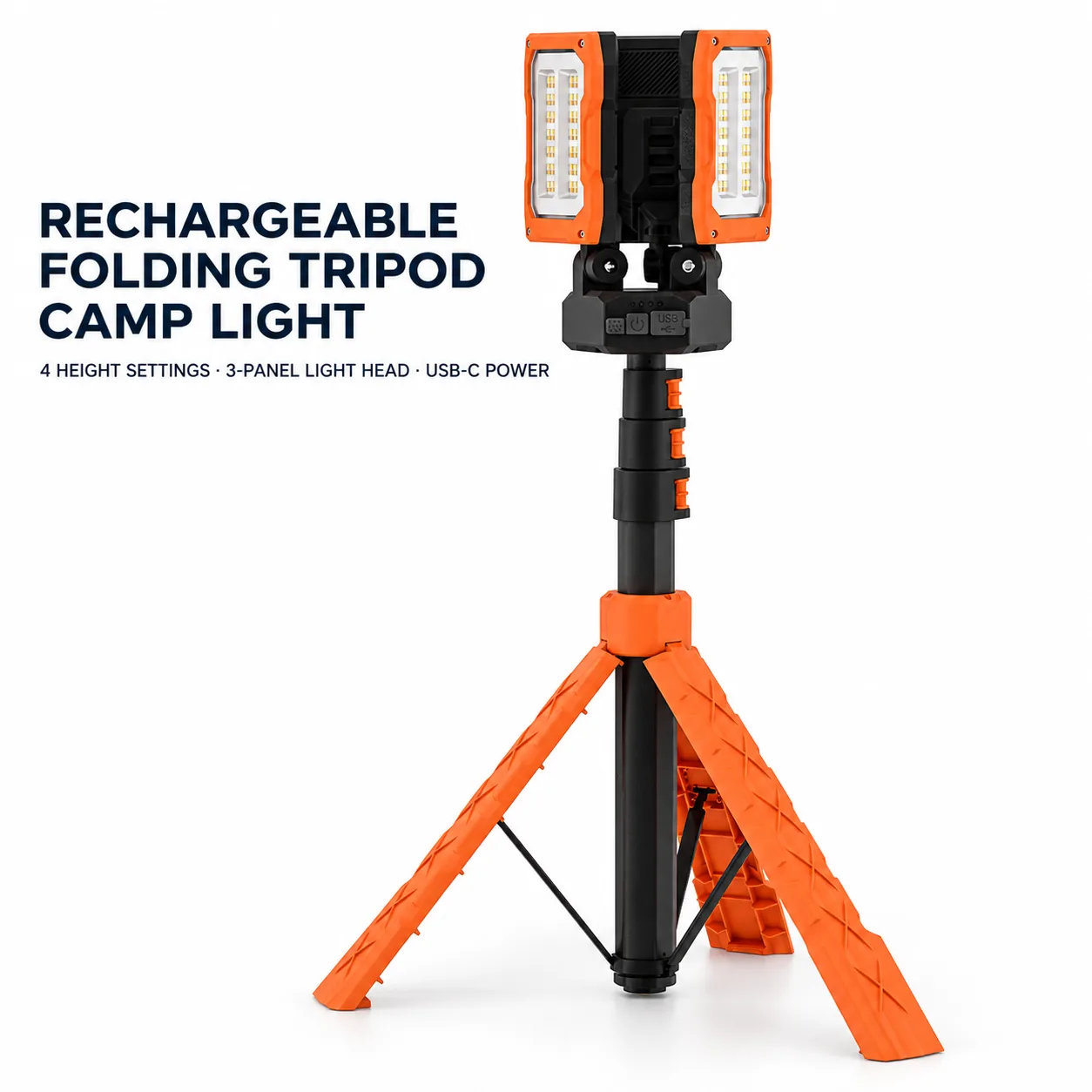 Rechargeable Folding Tripod Camping Work Light