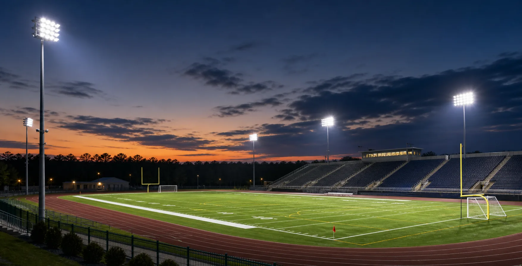 Sports field lighting scene